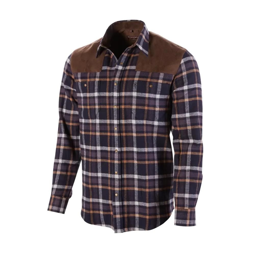 Chemise browning francis bleu coton chasse classique