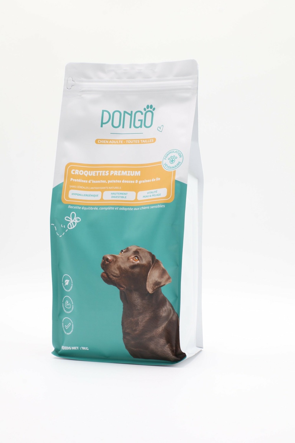 Pongo - croquettes aux insectes sans céréales pour chien 1kg