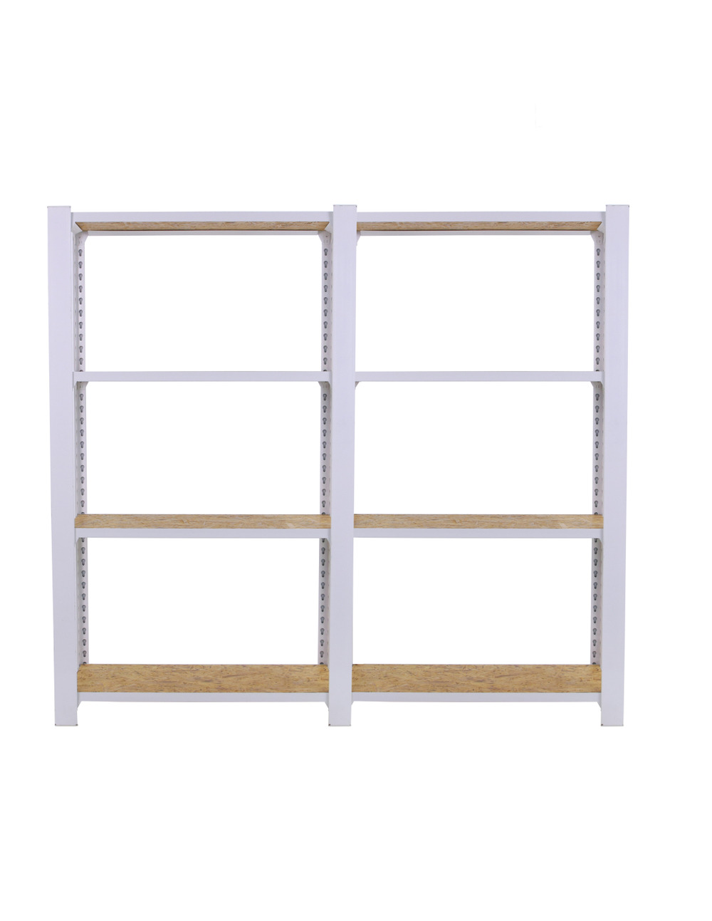 Etagère légère sans vis officlick 4/300 wood 1600 blanc/osb blanc/osb 1500x1600x300 - simonrack