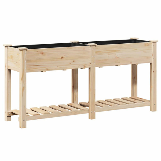 Cache-pot de jardin avec étagère beige 161 x 43 x 76.5 cm