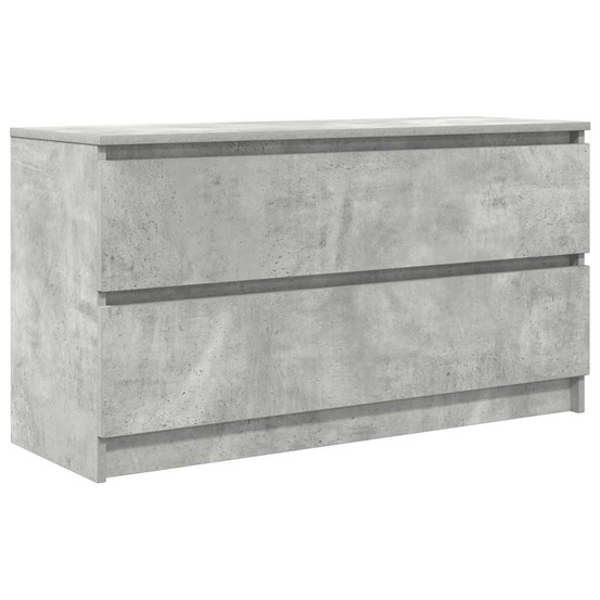 Meuble tv gris béton 100x35x54 cm bois d'ingénierie