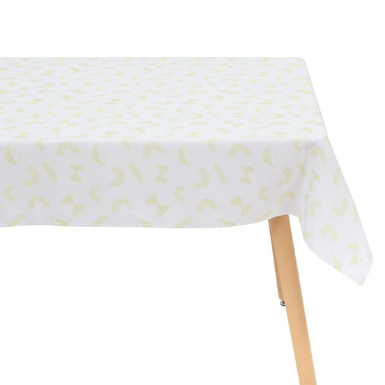 Nappe della pasta 240x140cm jaune imprimé pates