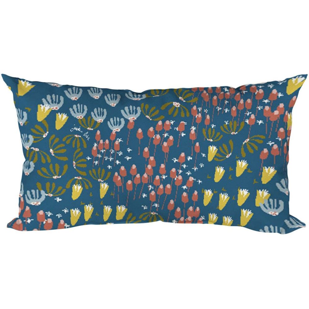 Coussin décoratif en tissu imprimé eveil 50 x 30 cm