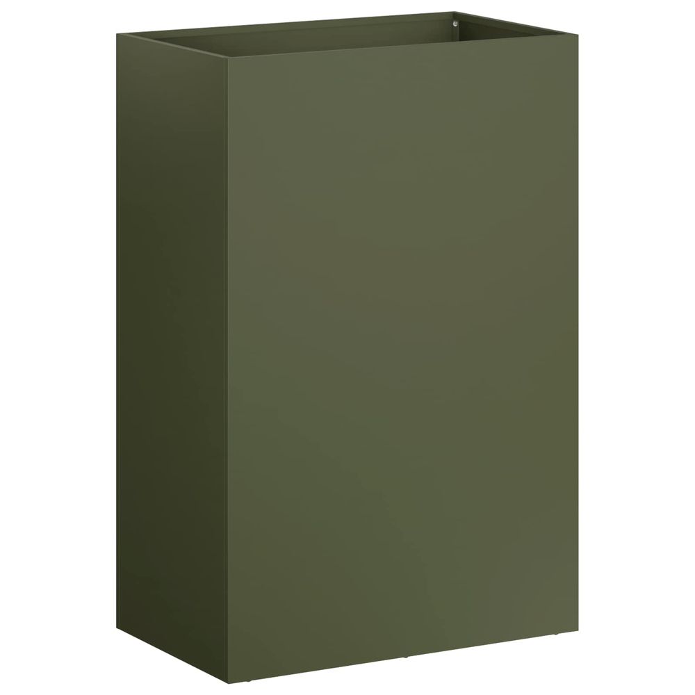 Cache-pot de jardin vert olive 40 x 30 x 75 cm