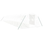 Serre avec cadre en acier blanc 48 m² 16x3x2 m