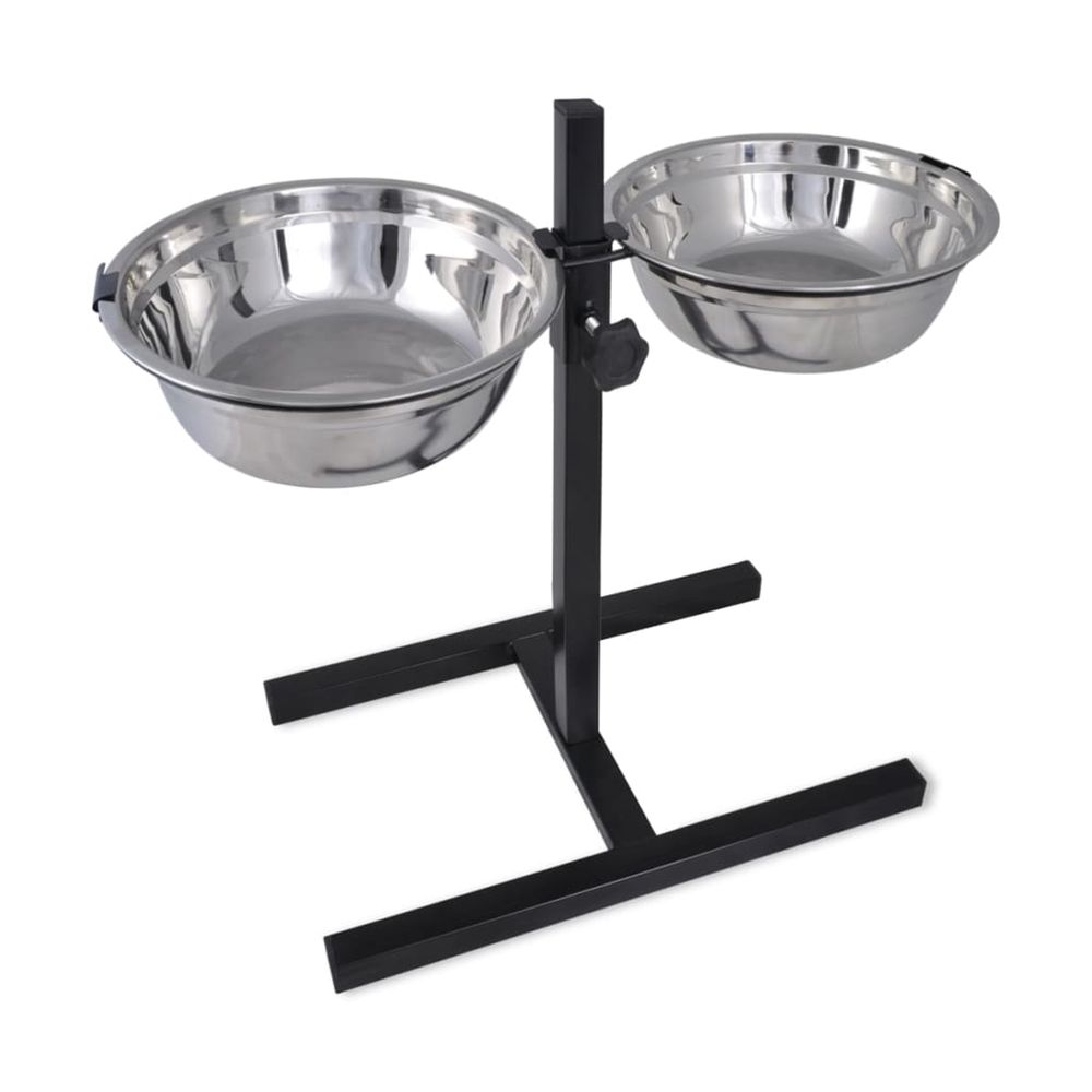 Support réglable avec 2 bols de 41 l pour chien