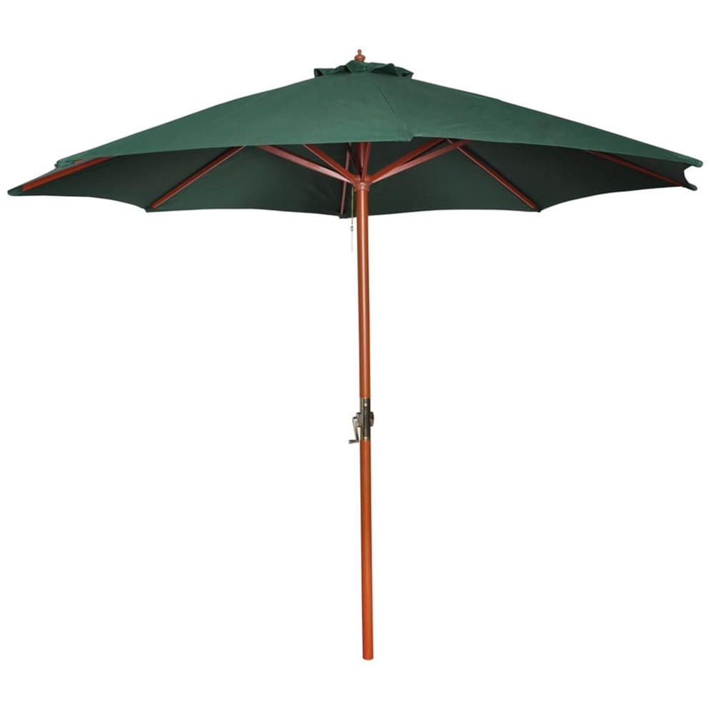 PARASOL SUR PIED TOILE VERTE E-(866481)