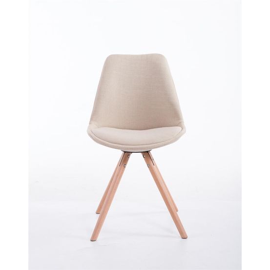 Chaise visiteur toulouse tissu natura ronde