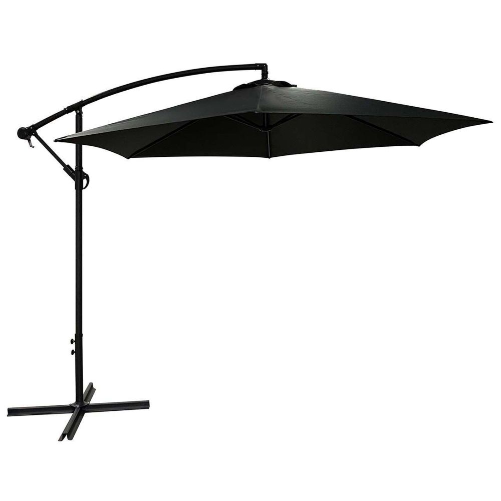 Parasol déporté rond eko 3 m gris anthracite