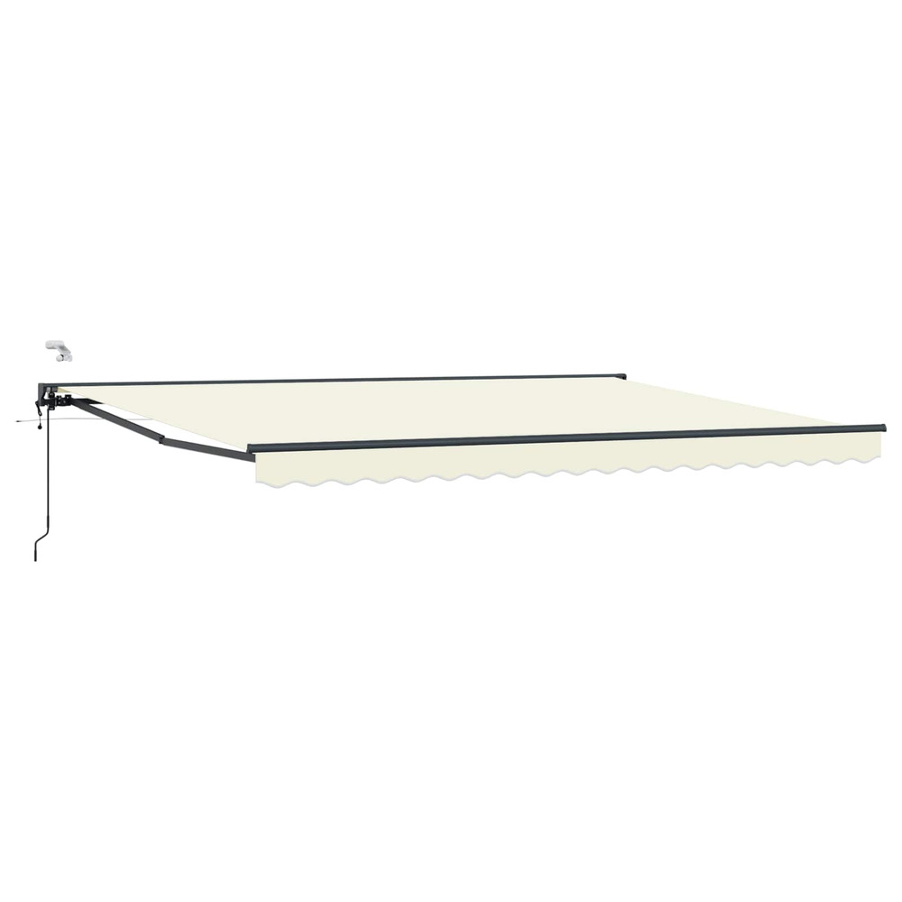 Auvent rétractable électrique crème et anthracite 4 × 3,5 m