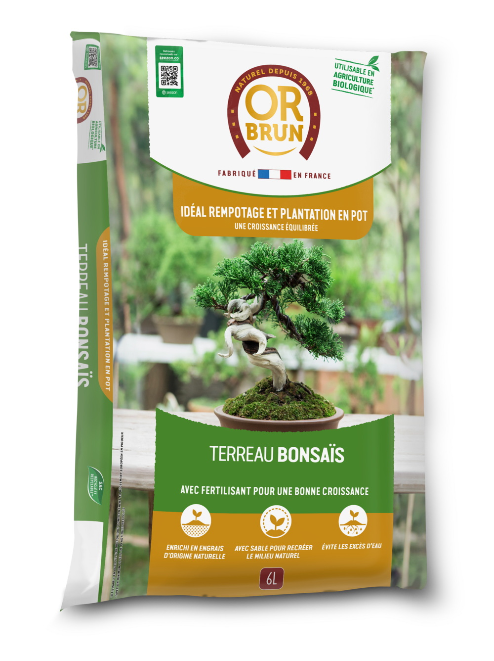 Or brun obrtbon6u - terreau bonsaïs - 6l - meilleur enracinement