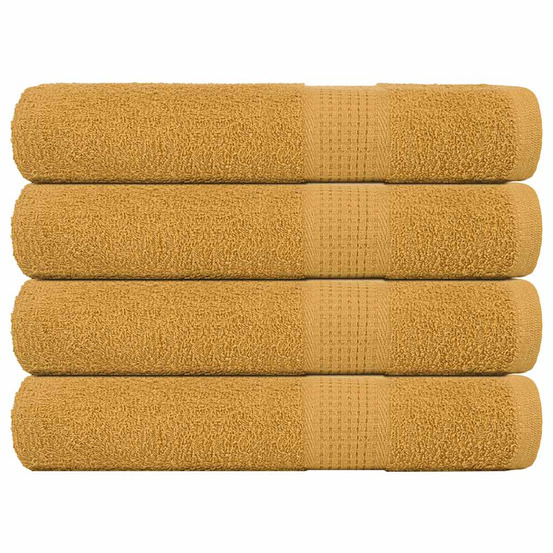 Serviettes de sauna 4 pcs frogn doré 80x200 cm 100% coton