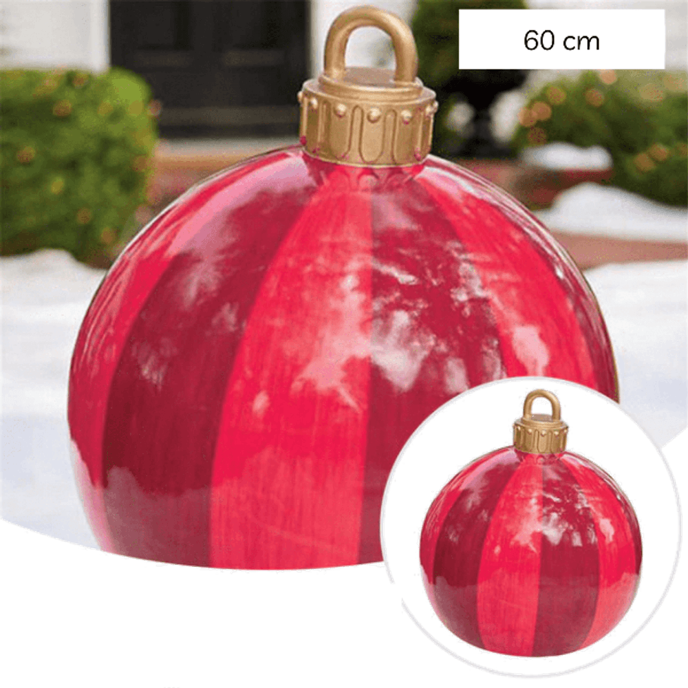 Boule de noël gonflable 60 cm - rouge