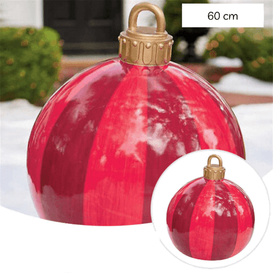 Boule de noël gonflable 60 cm - rouge
