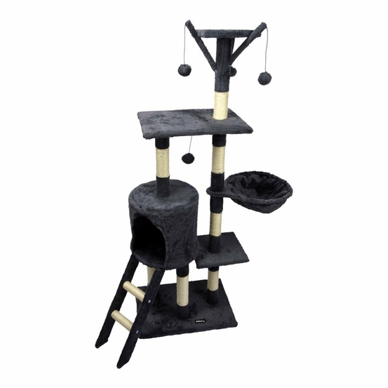 Grand arbre à chat moon multi activités - gris anthracite