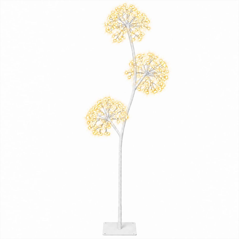 Sapin de noël à led en forme de s blanc 18 x 18 x 120 cm acier