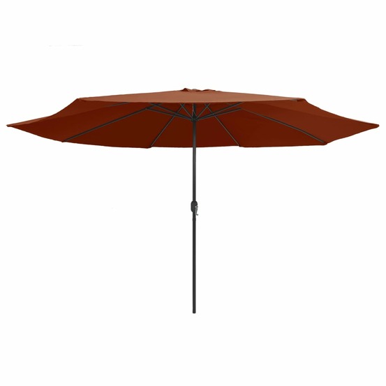 Parasol de jardin avec mât en métal 390 cm terre cuite