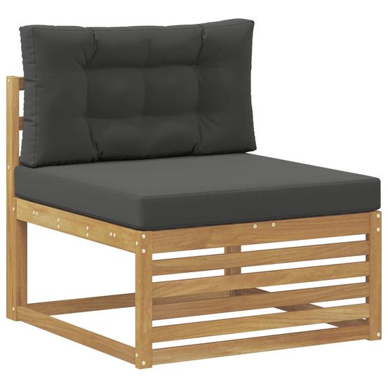 Sofa de milieu extérieur bois d'acacia massif blanc