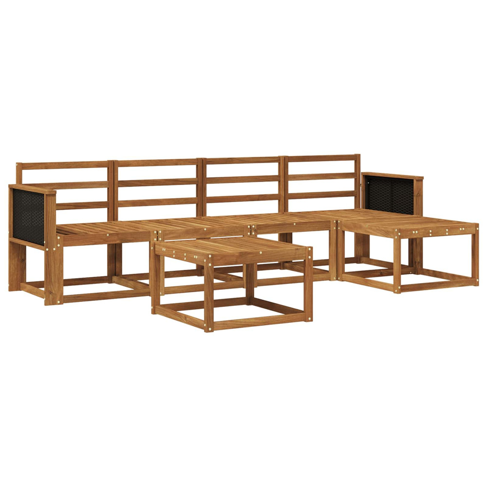 Ensemble de canapés d'extérieur 6 pcs naturel