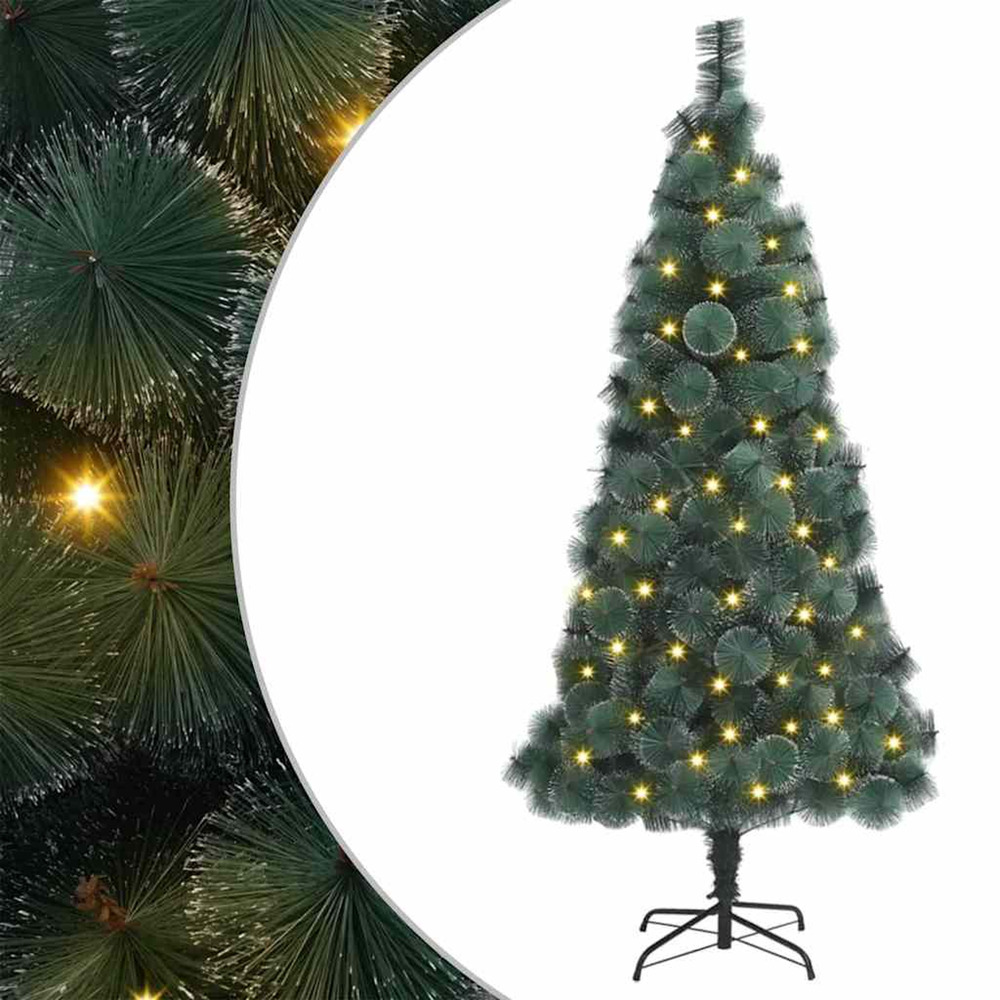 Sapin de noël artificiel pré-éclairé vert 180 cm pet