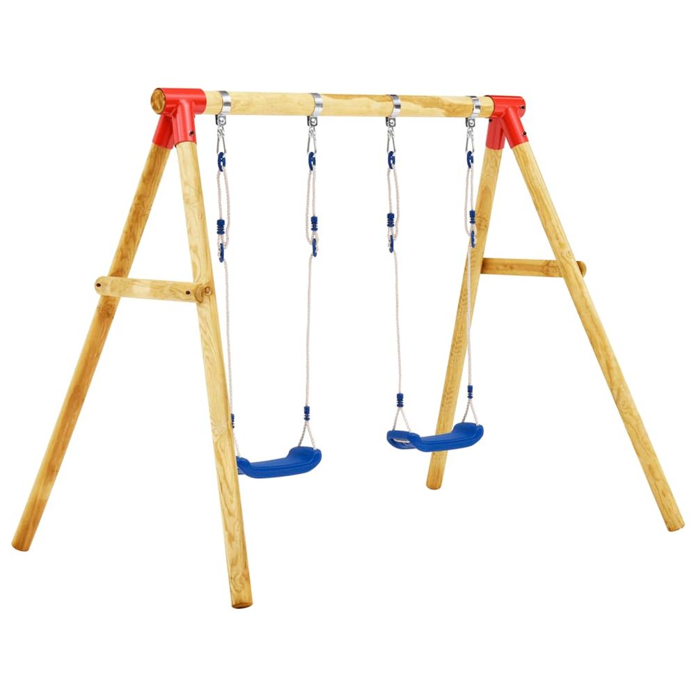 Ensemble de balançoire 230x130x166 cm bois de pin