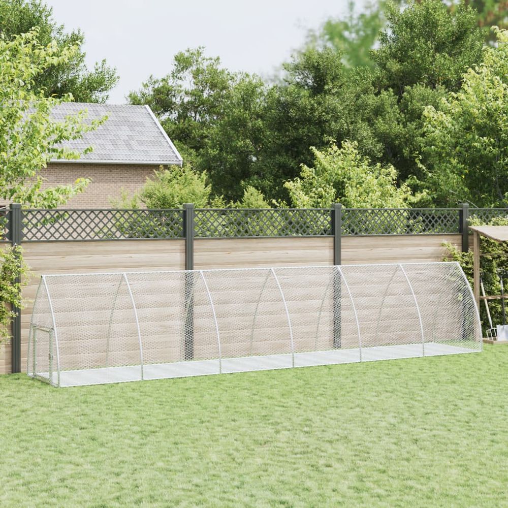 Clapier xxl 6m en acier galvanisé pour lapins parc extérieur sécurisé