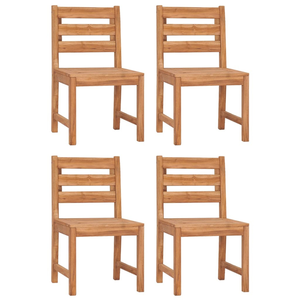 Chaises de jardin lot de 4 bois de teck solide