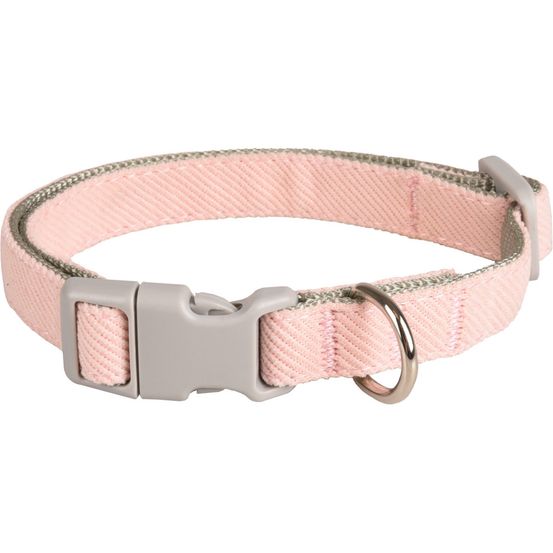 Collier small dog rose . Réglable de 25 à 43 cm x 15 mm. Pour chiens.