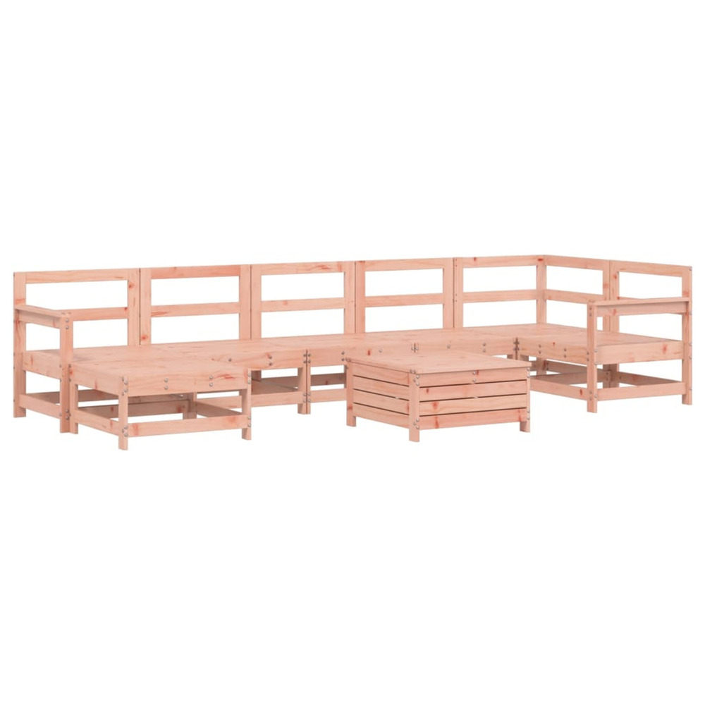 Salon de jardin 8 pcs bois massif sapin de douglas