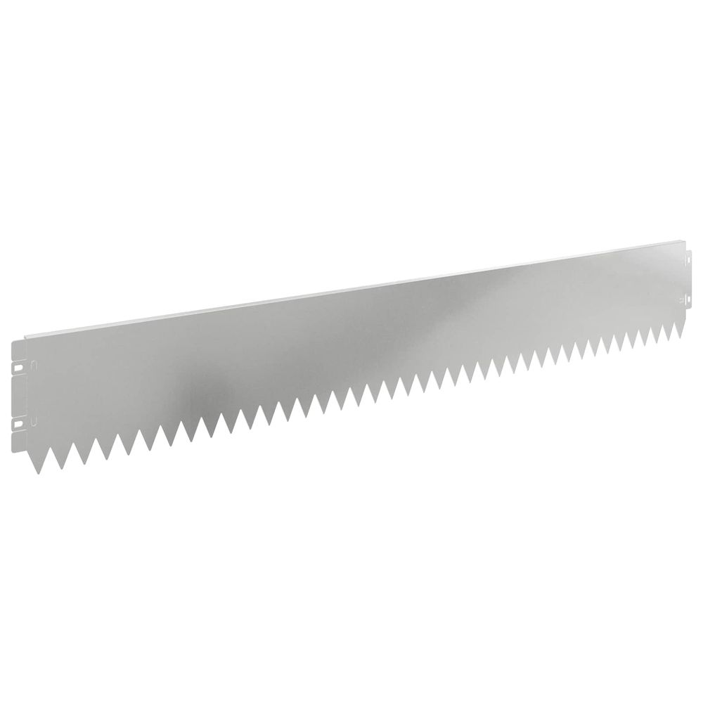 Bordure de pelouse 10 pc 103 x 15 cm acier argenté