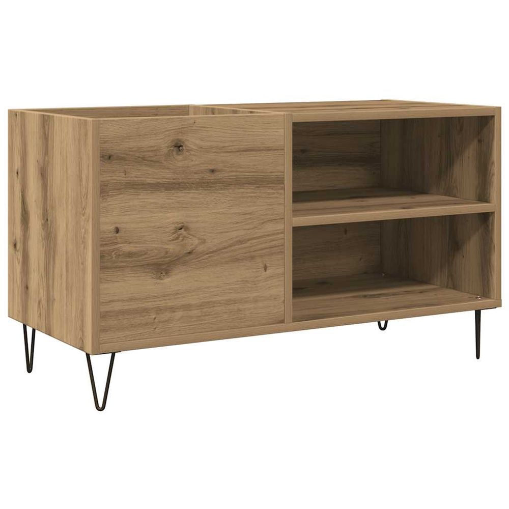 Armoire à disques chêne artisanal 84,5x38x48 cm bois ingénierie