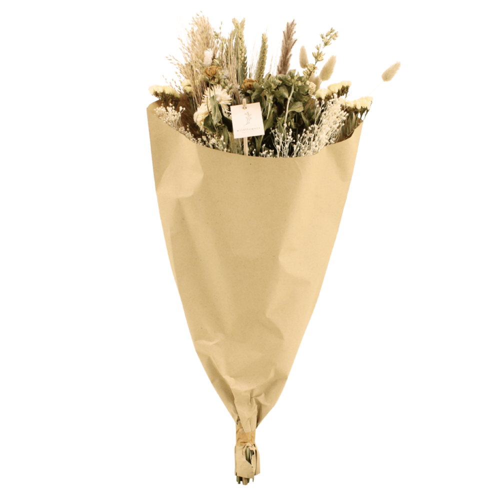Fleurs sèches bouquet de campagne naturel - h60 cm - ø25 cm