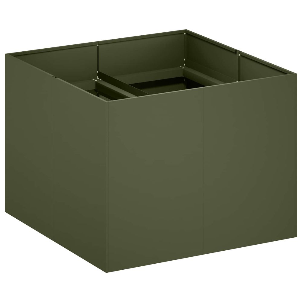 Cache-pot de jardin vert olive 80 x 80 x 60 cm
