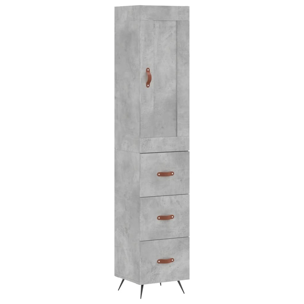 Buffet bahut commode armoire meuble de rangement organisateur cuisine salle de séjour salon haut 34,5 x 34 x 180 cm bois d'in