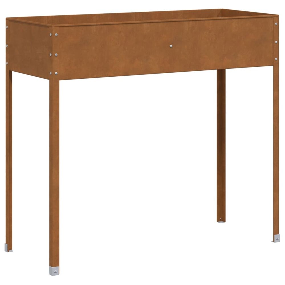 Jardinière d'extérieur 100,5x40,5x90 cm acier résistant aux intempéries