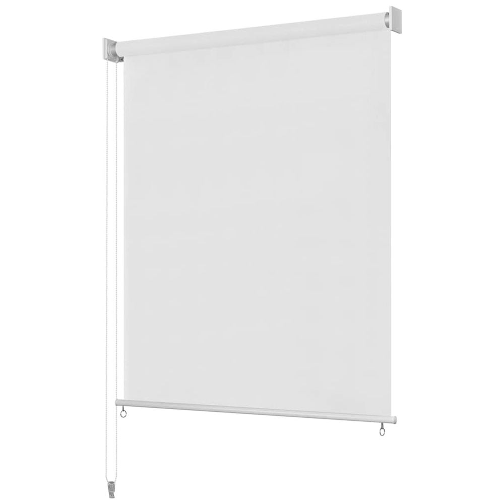 Store roulant d'extérieur blanc 65 (l) x 140 (h) cm hdpe