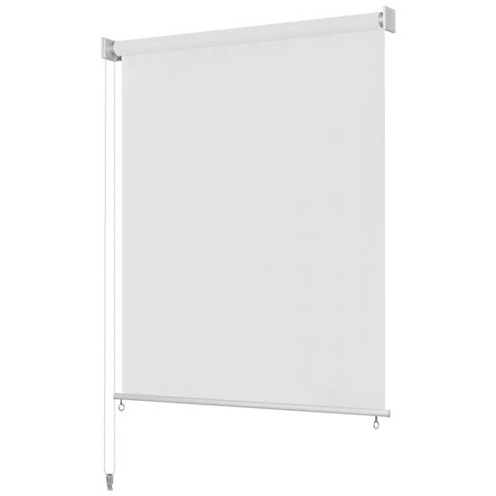 Store roulant d'extérieur blanc 65 (l) x 140 (h) cm hdpe