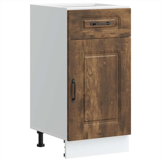 Armoire de cuisine kalmar chêne fumé bois d'ingénierie