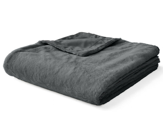 Venus - plaid - 200x140 cm - en fausse fourrure et velours