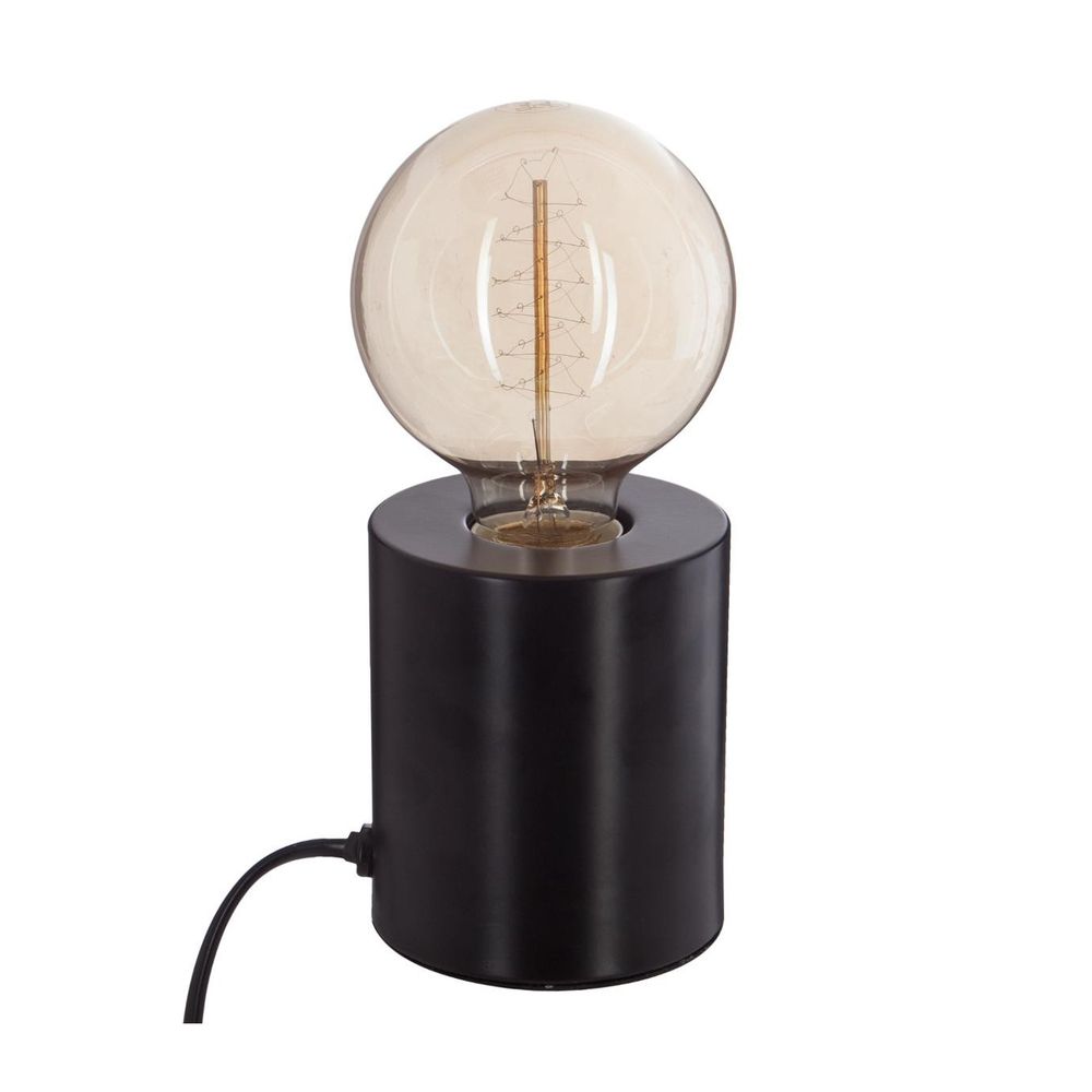 Lampe socle en métal noir h 10.5 cm