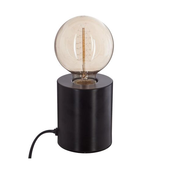 Lampe socle en métal noir h 10.5 cm