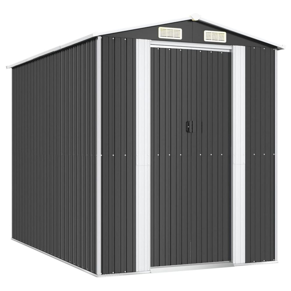 Abri de jardin anthracite 192x274x223 cm acier galvanisé
