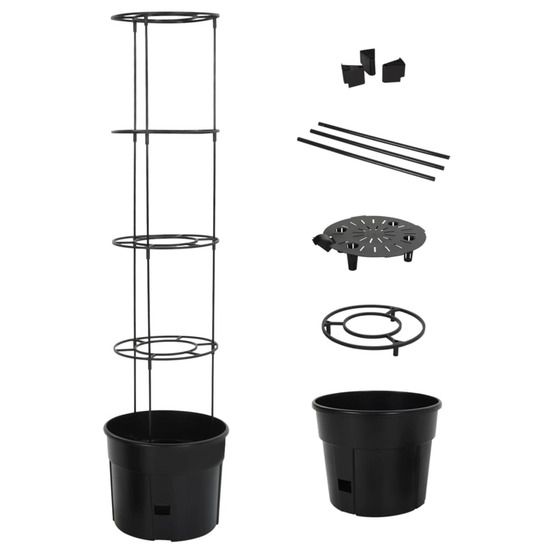 Jardinière d'extérieur à tomate anthracite ø39x150 cm polypropylène