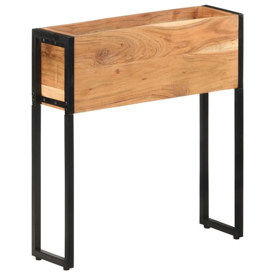 Jardinière d'extérieur 60x20x68 cm bois massif d'acacia