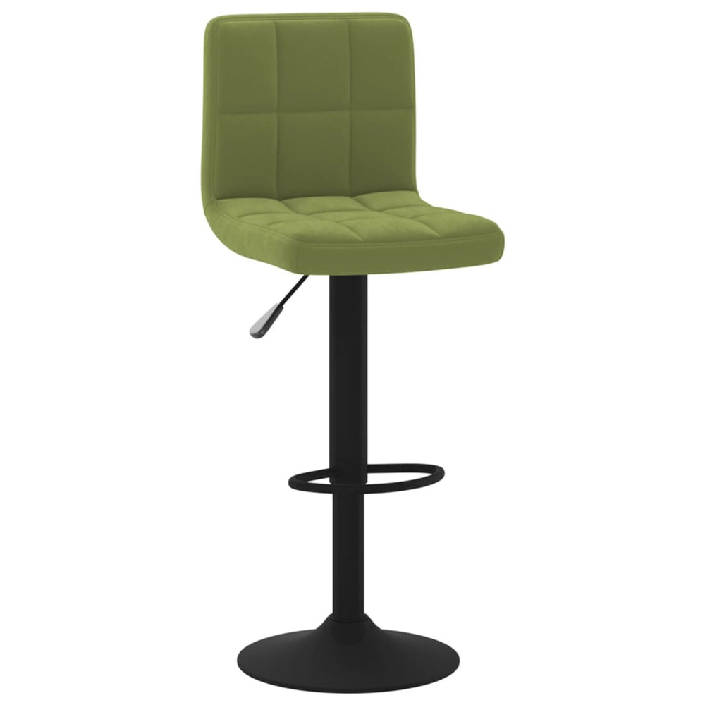 Tabouret de bar vert clair velours