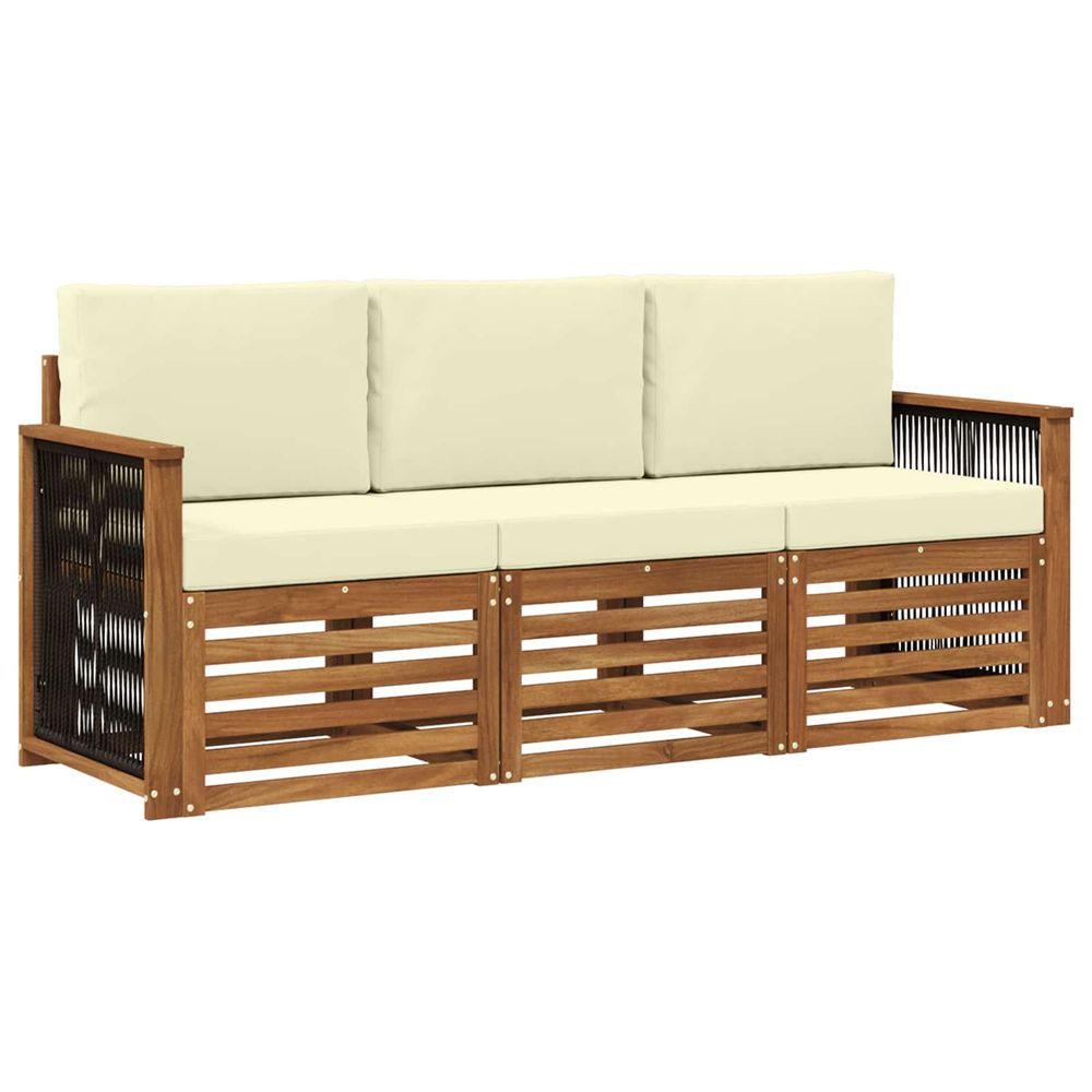 Ensembles de canapés 3 pc bois d'acacia massif