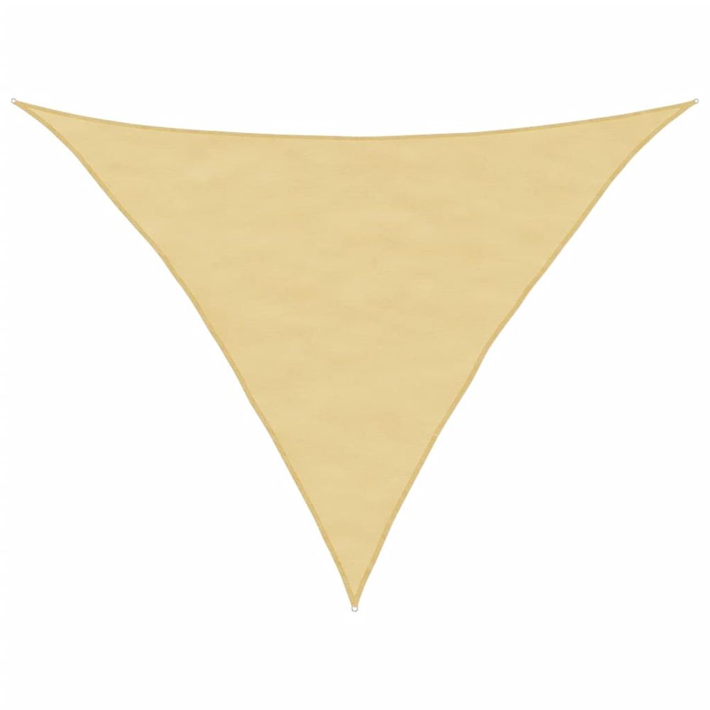 Voile d'ombrage sable 3,5x3,5x4,9 m 100 % polyester oxford