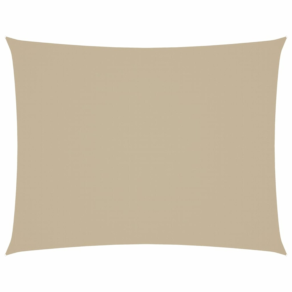 Voile de parasol tissu oxford rectangulaire 6x8 m beige