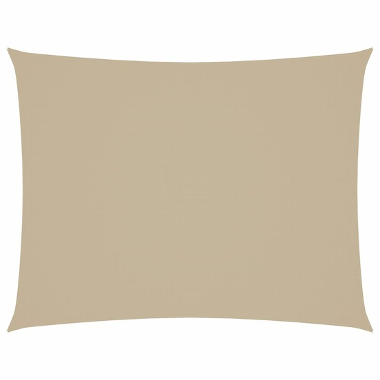 Voile de parasol tissu oxford rectangulaire 6x8 m beige