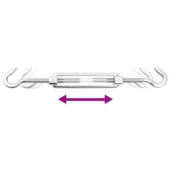 Jeu d'accessoires de voile d'ombrage 8 pcs acier inoxydable